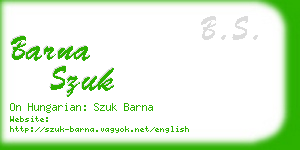 barna szuk business card